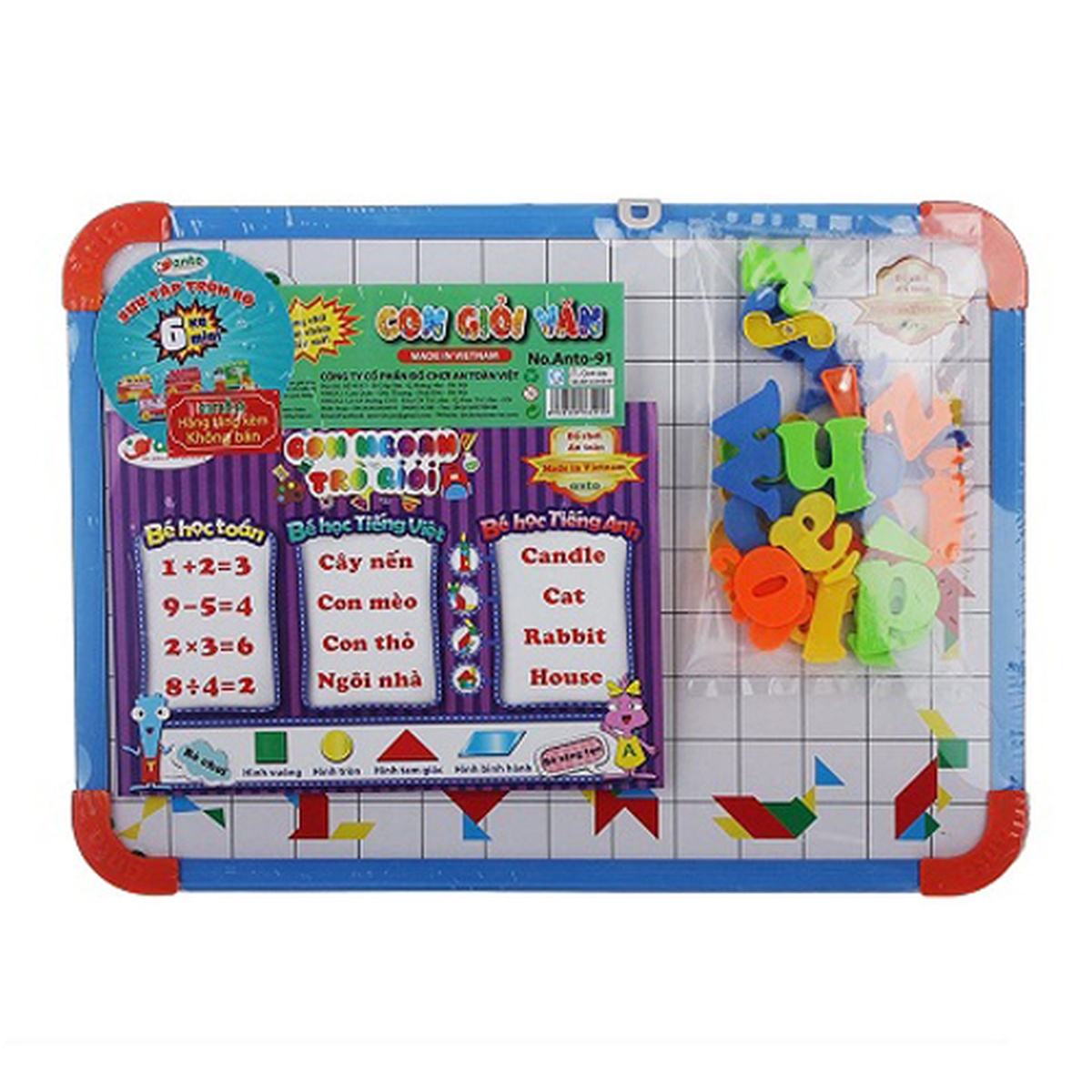 Bảng nam châm con giỏi văn Anto91 - mặt trái