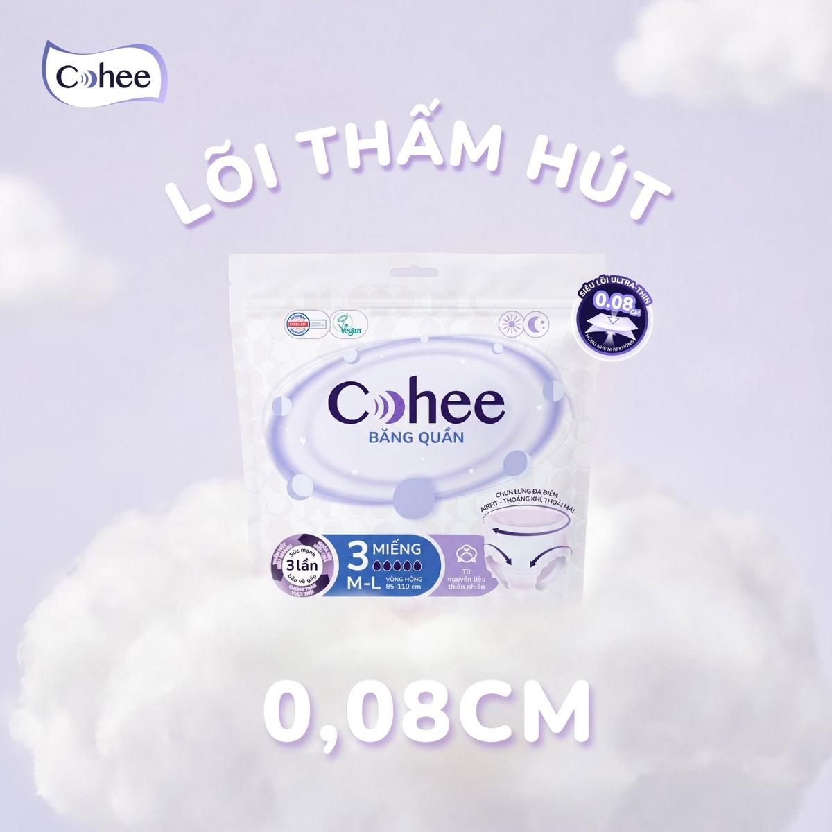 Băng quần Cohee ban ngày size L-XL (3 miếng) - hình 7