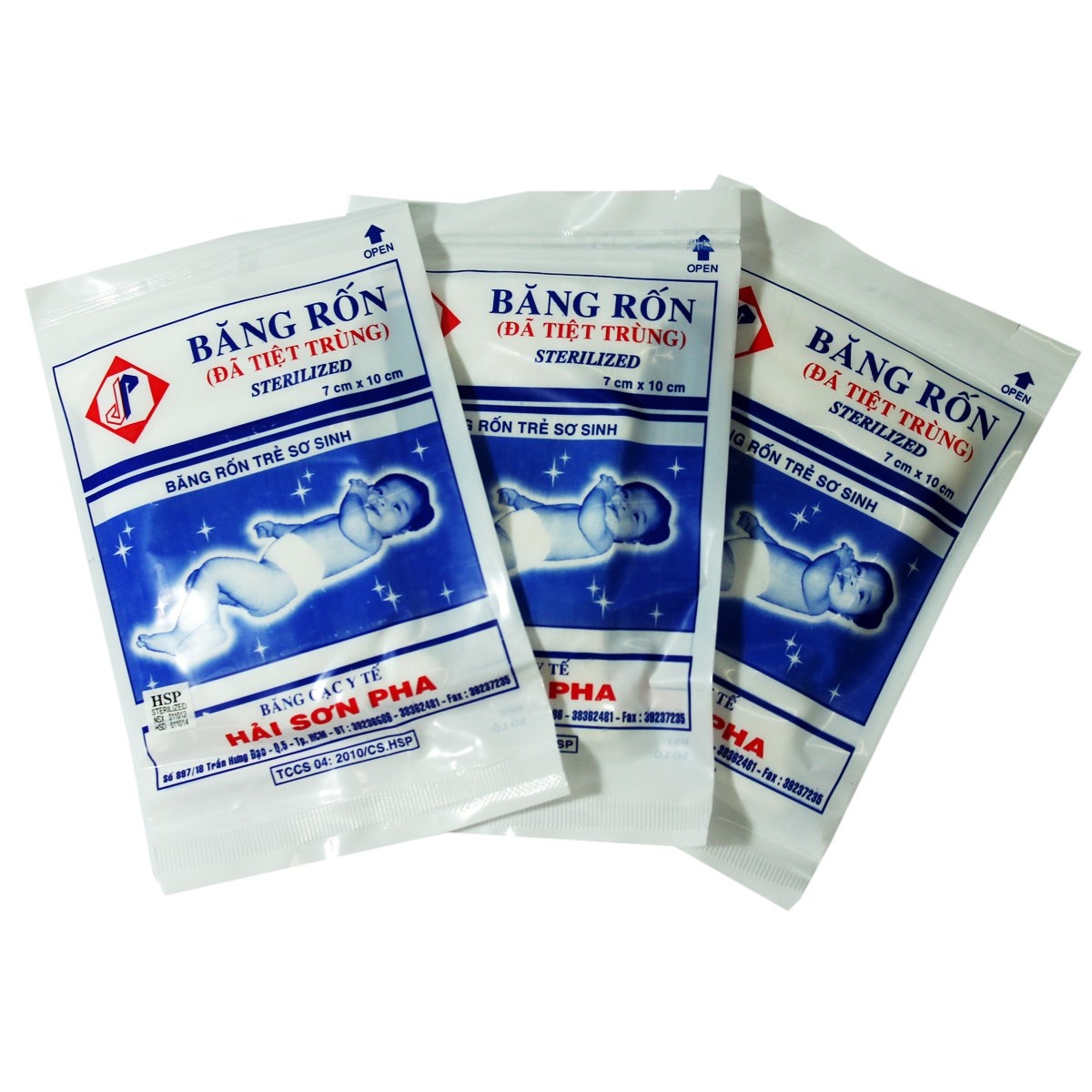 Băng rốn sơ sinh - mặt trái