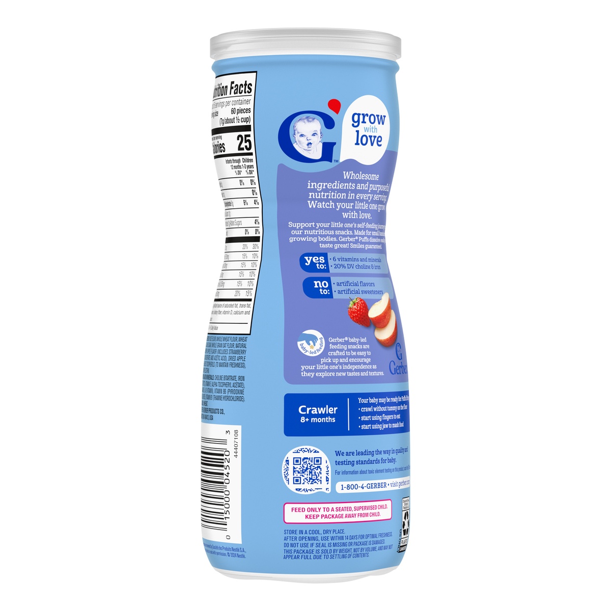 Bánh ăn dặm Gerber ngôi sao vị dâu táo 42g cho bé 8M+ - mặt phải