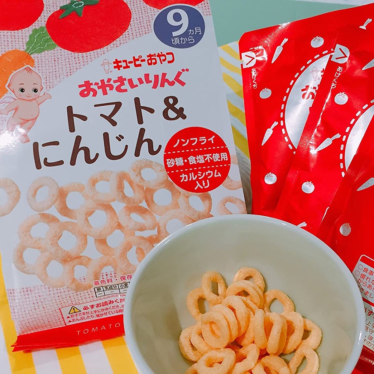Bánh cà chua và cà rốt 12g Kewpie - mặt sau