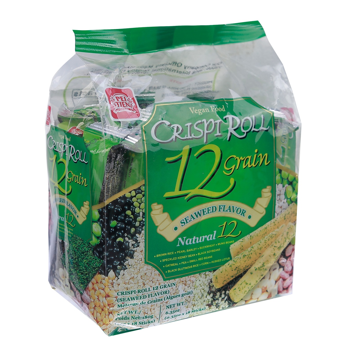 Bánh dinh dưỡng Peitien 12 loại ngũ cốc vị rong biển - mặt trái