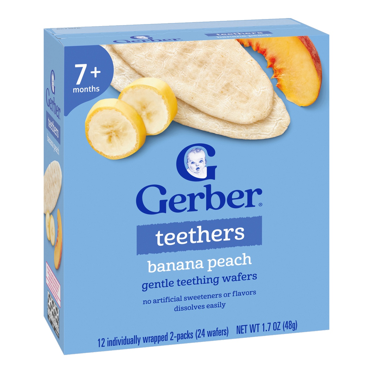 Bánh gạo ăn dặm Gerber vị chuối đào 48g - mặt trái