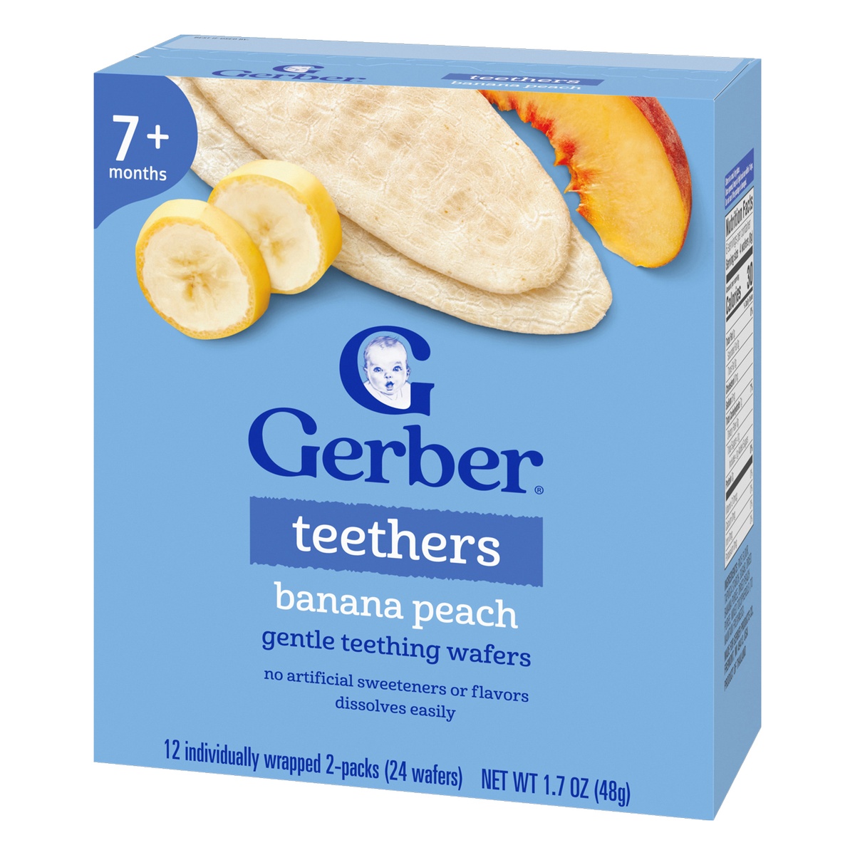 Bánh gạo ăn dặm Gerber vị chuối đào 48g - mặt phải