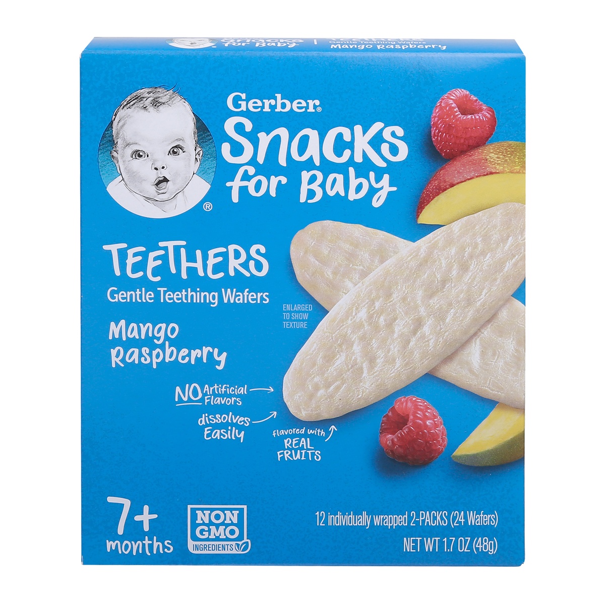 Bánh gạo ăn dặm Gerber vị xoài, mâm xôi 48g - hình 6