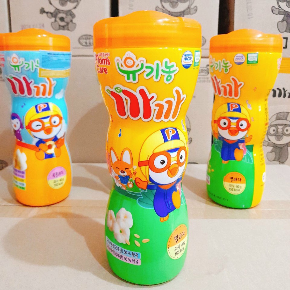 Bánh gạo Mom'scare hình sao vị tự nhiên 40g cho bé 6m - mặt trái