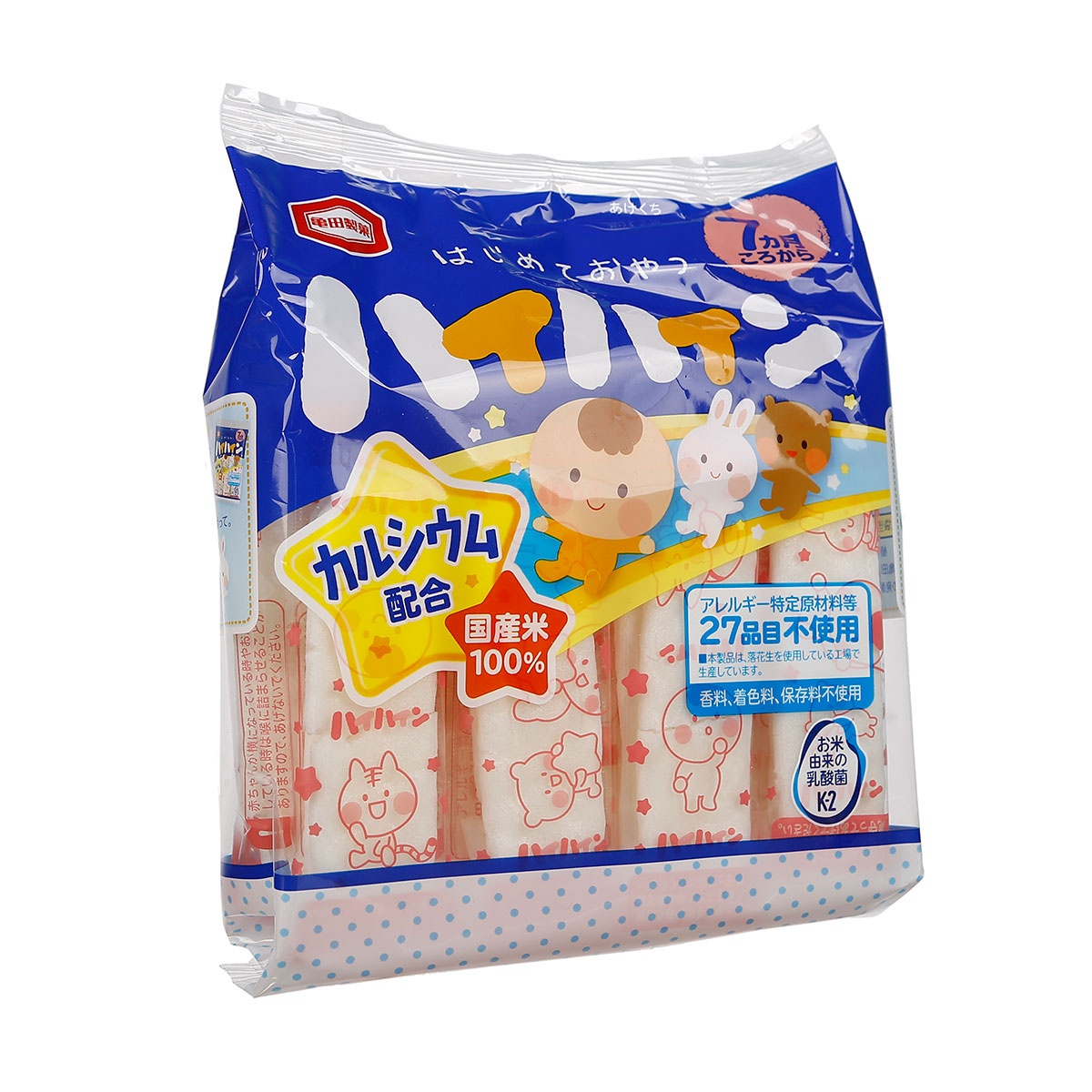 Bánh gạo tươi Nhật Haihain vị hải sản cho bé 7M+ - mặt trái