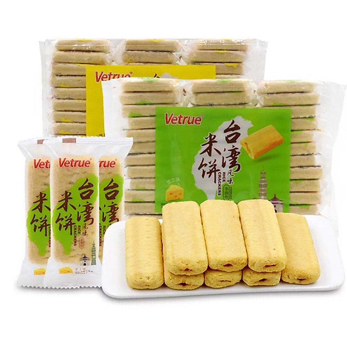 Bánh gạo Vetrue nhân phô mai 320g - mặt phải