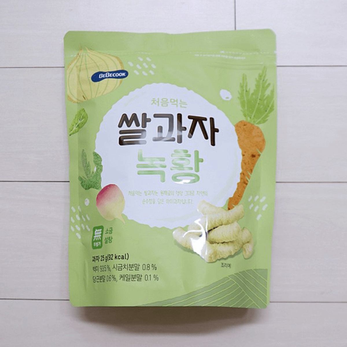 Bánh hình que hữu cơ BeBecook vị rau củ cho bé 7 tháng - mặt trái