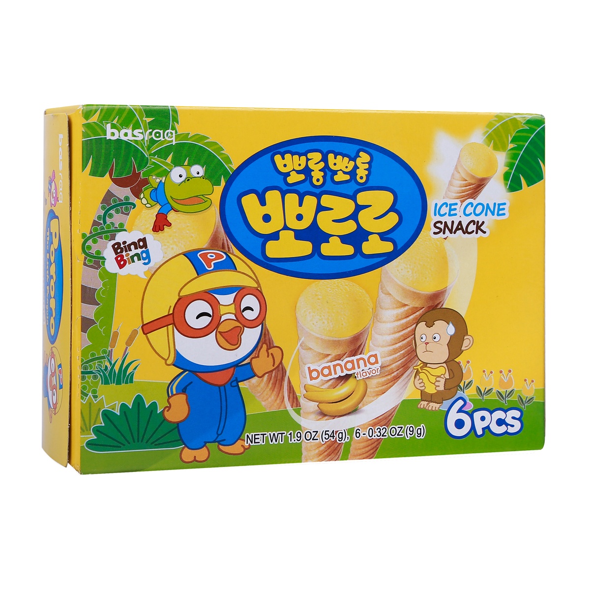 Bánh kem ốc quế Pororo vị chuối 54g - góc nghiêng