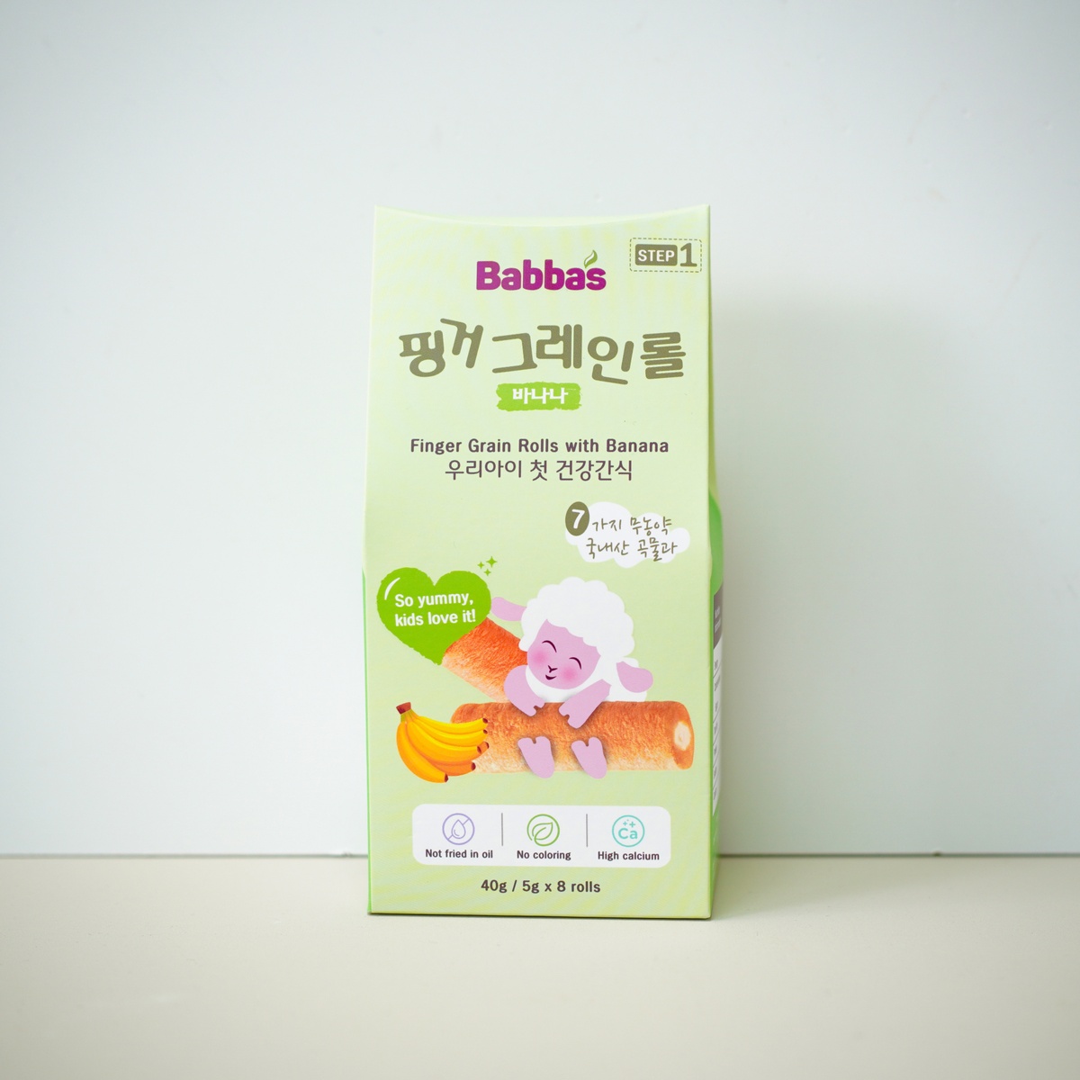 Bánh ngũ cốc Babba's vị chuối 40g - mặt trái