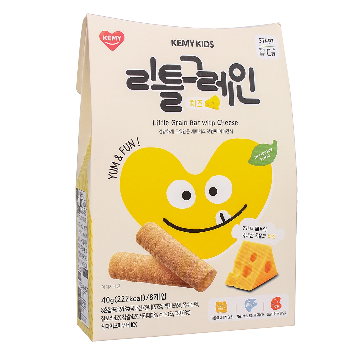 Bánh ngũ cốc Kemy Kids vị Phô Mai dành cho bé trên 8 tháng - mặt trái
