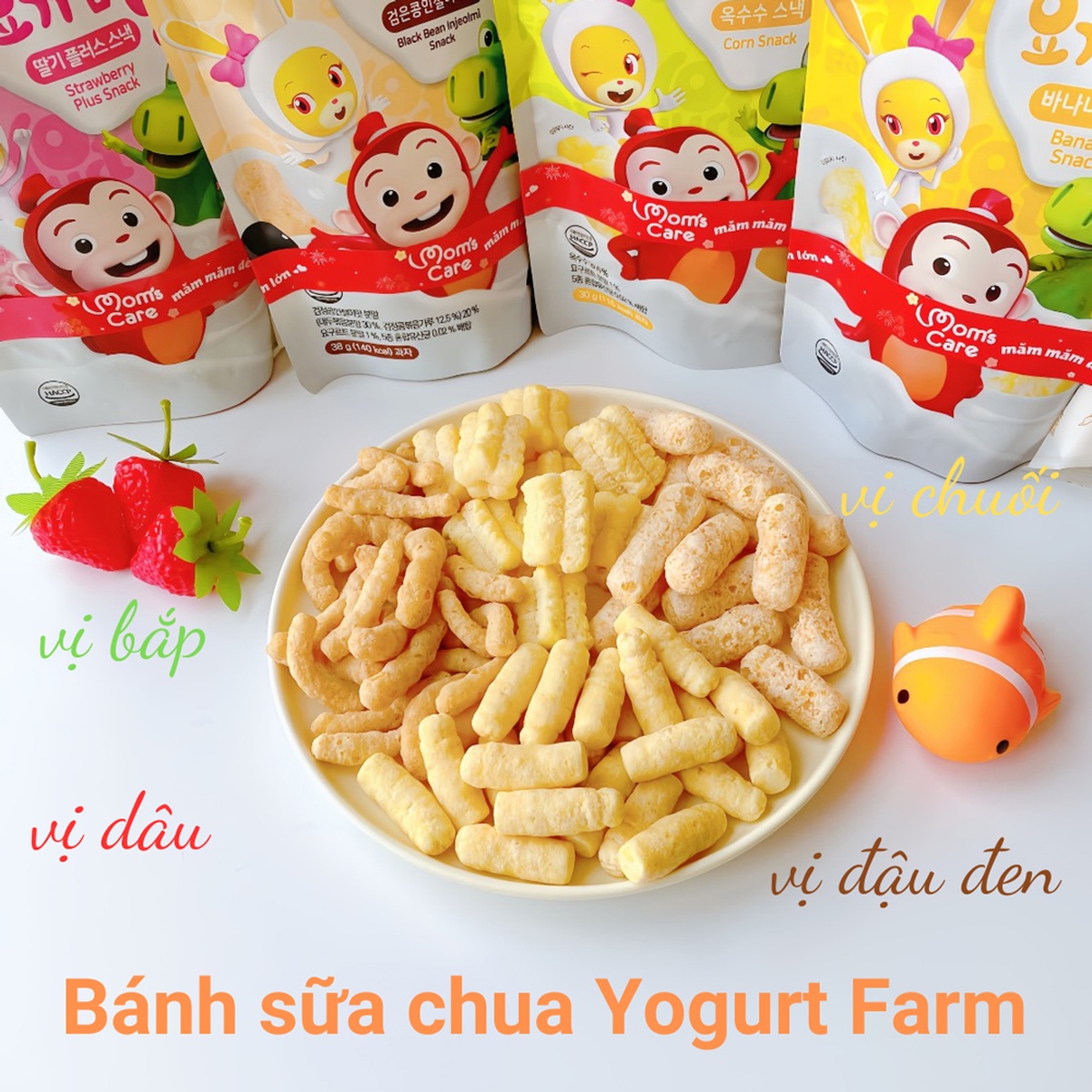 Bánh sữa chua Yogurt Farm vị chuối cho bé 8m+ - mặt phải