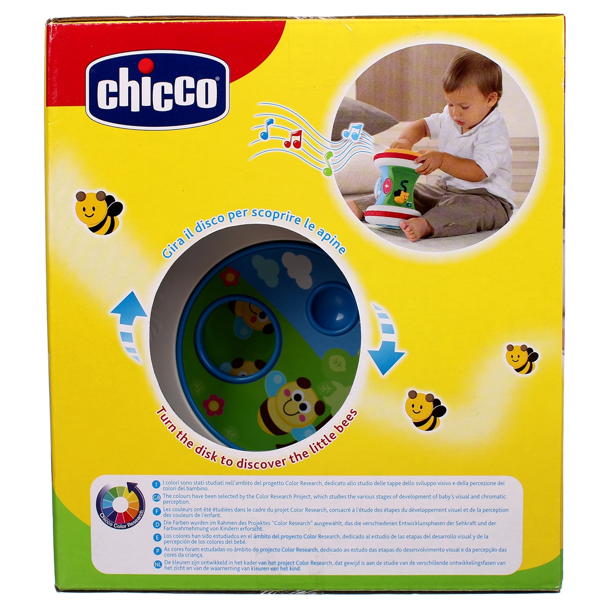 Bánh xe lăn phát nhạc cho bé Chicco - mặt trái