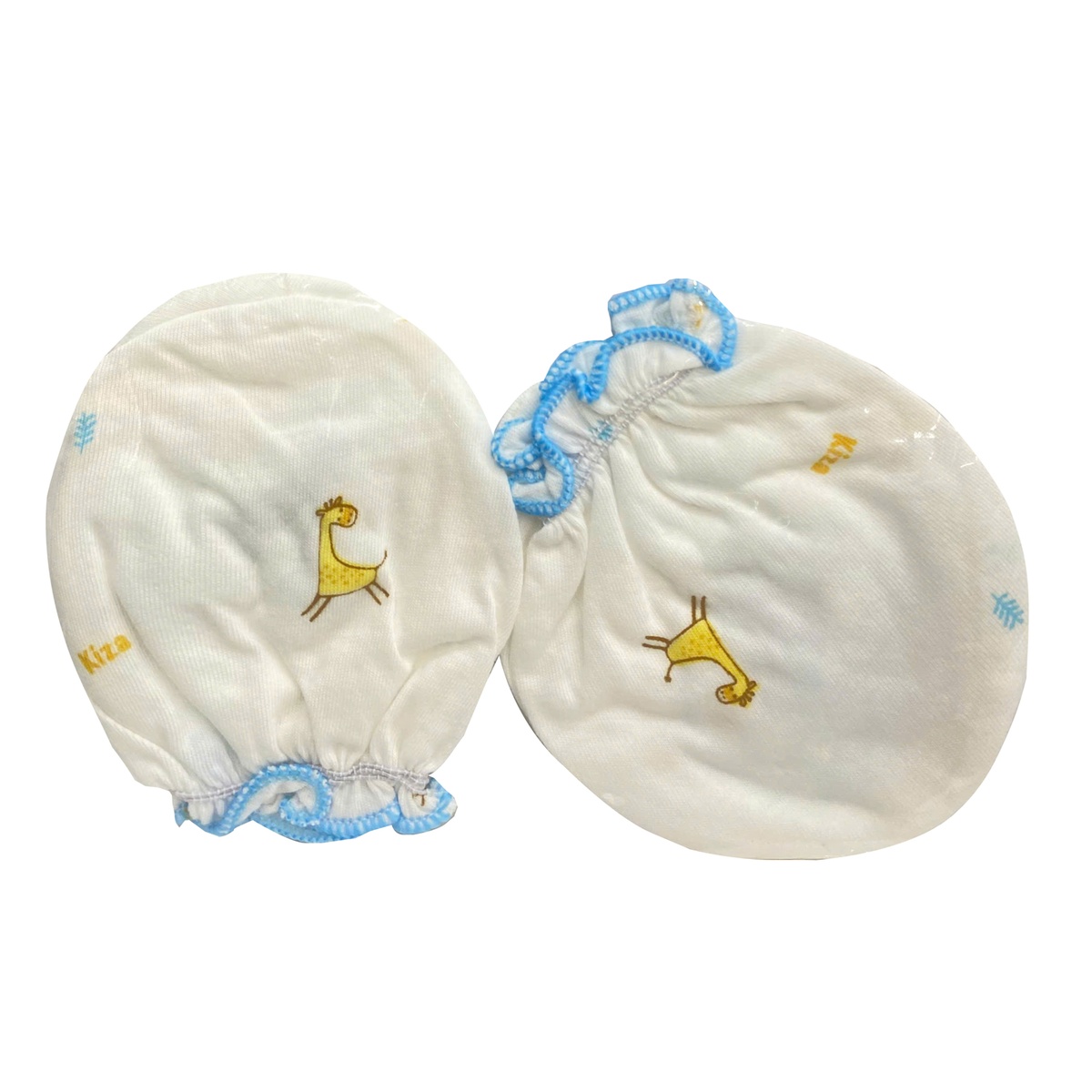 Bao tay chân Kiza in hươu cao cổ IQ24 (Trắng vàng) - mặt trái