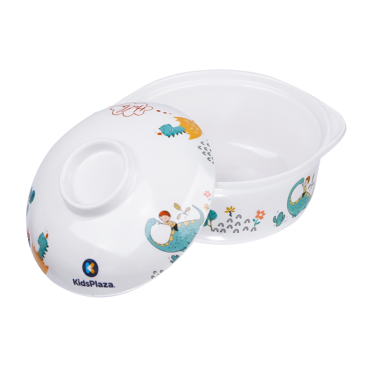 Bát ăn có nắp KidsPlaza Dinosaur B005 145g - mặt trái