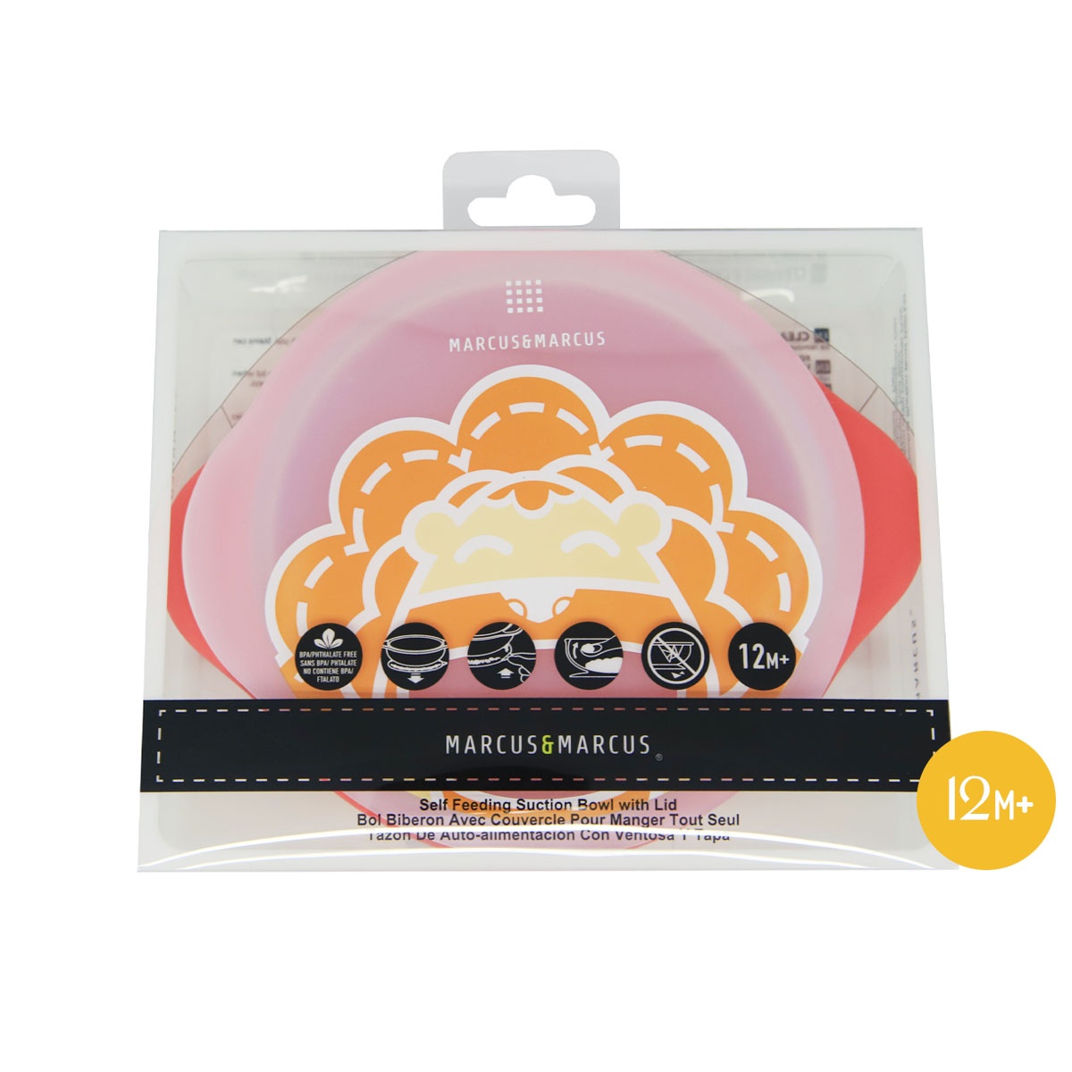 Bát ăn dặm silicone có đế hút chân không chống đổ Marcus & Marcus (Màu ngẫu nhiên) - mặt trái