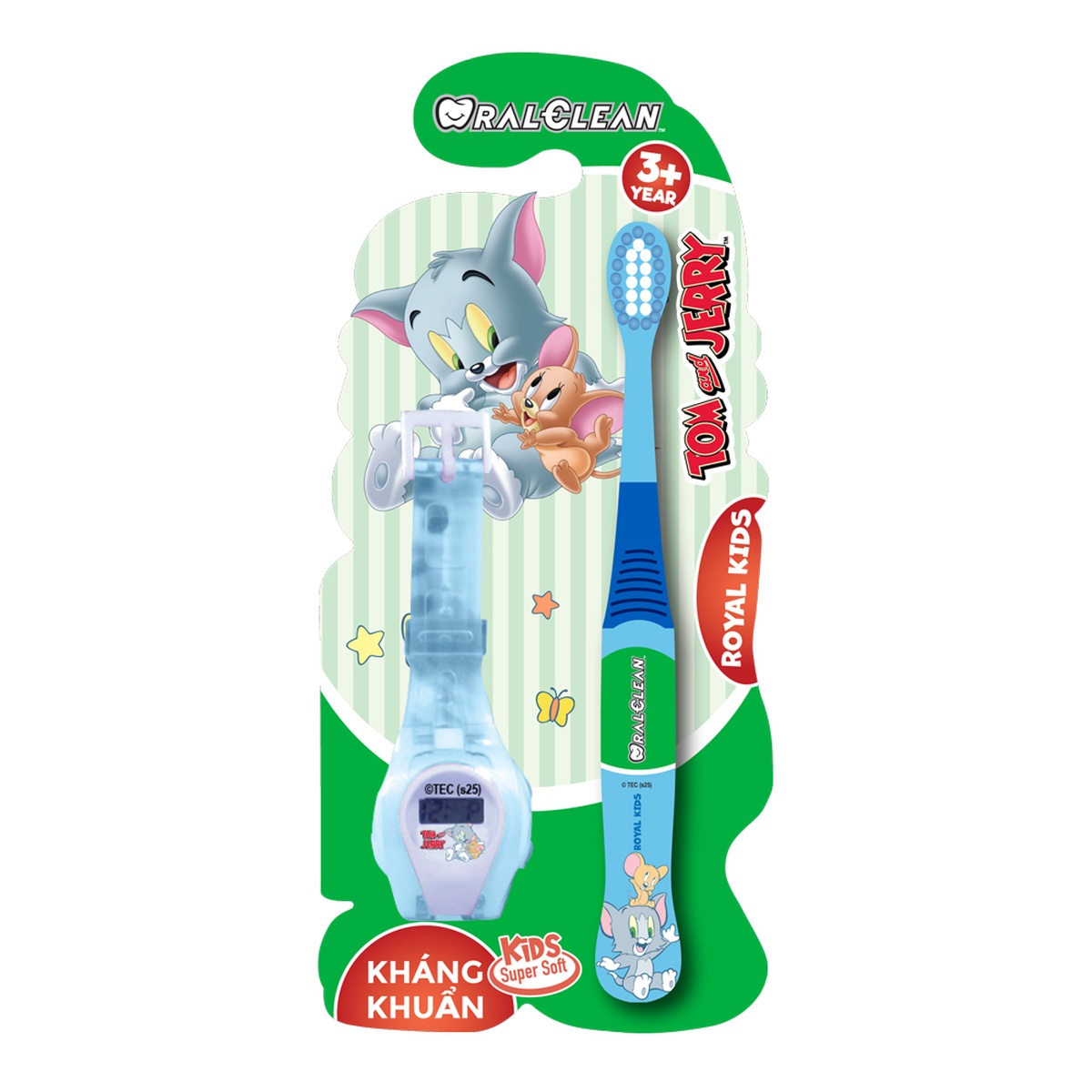 Bàn chải đánh răng Oral Clean Royal Kid/Formula Soft 3Y+ (Màu ngẫu nhiên) - mặt sau