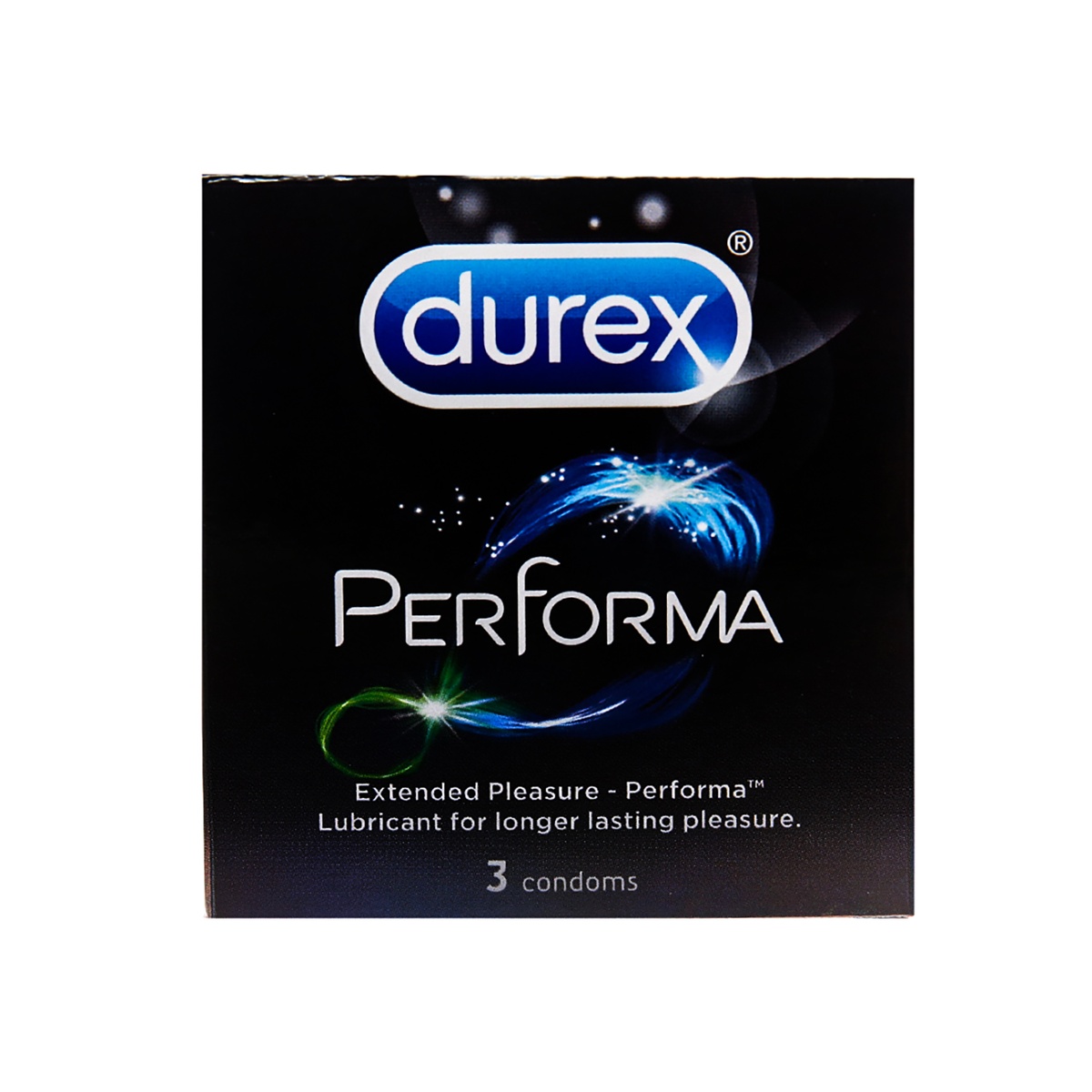 Bao cao su Durex performa3'S - mặt trái