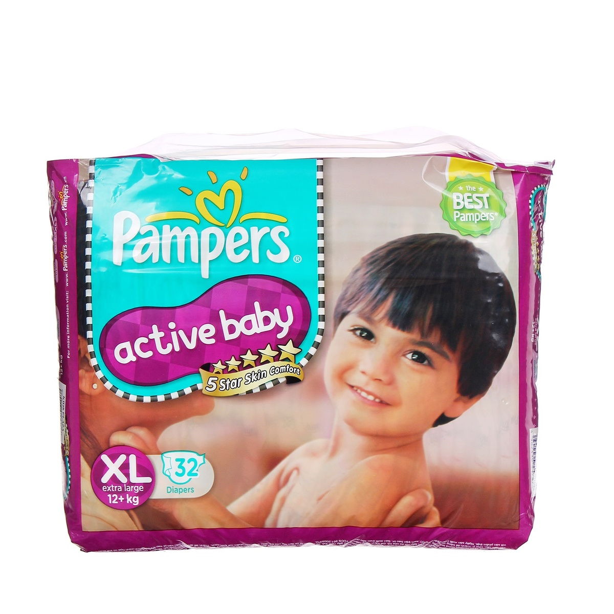 Bỉm dán Pampers CC XL32 - mặt trái