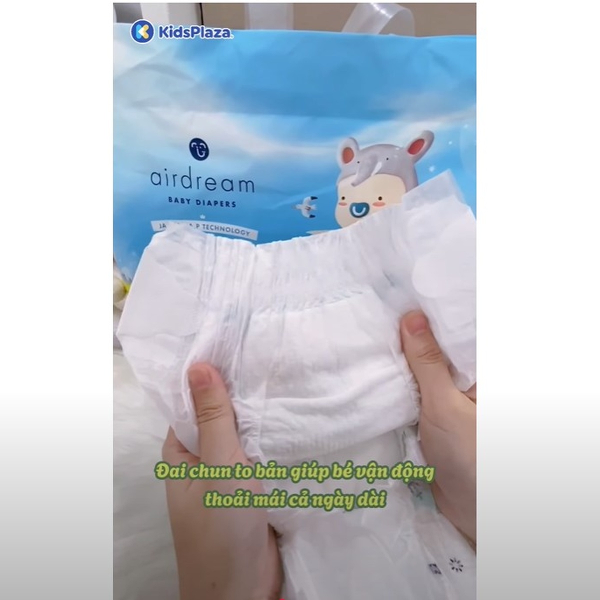 Bỉm - Tã dán Hoppi Airdream Newborn 66 miếng (cho bé ≤ 5kg) - video