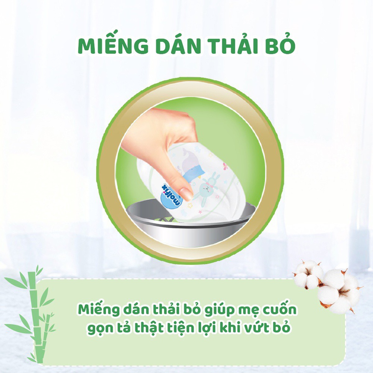 Bỉm - Tã dán Molfix Jumbo size M 48+6 miếng (cho bé từ 6kg-11kg) - mặt phải