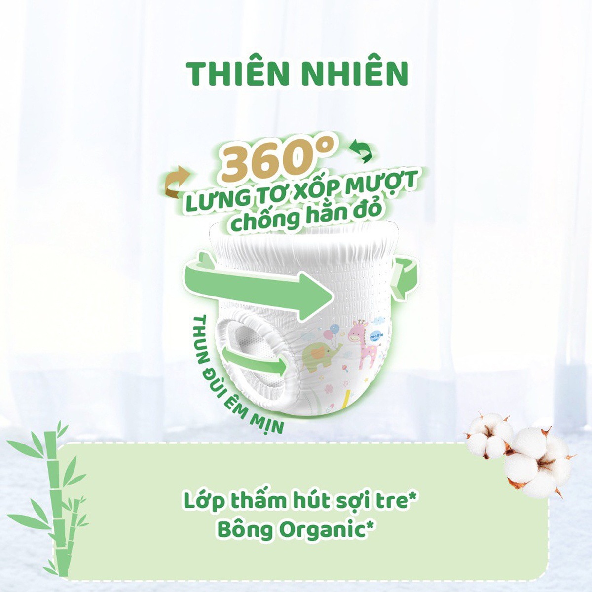 Bỉm - Tã dán Molfix Jumbo size M 48+6 miếng (cho bé từ 6kg-11kg) - góc nghiêng