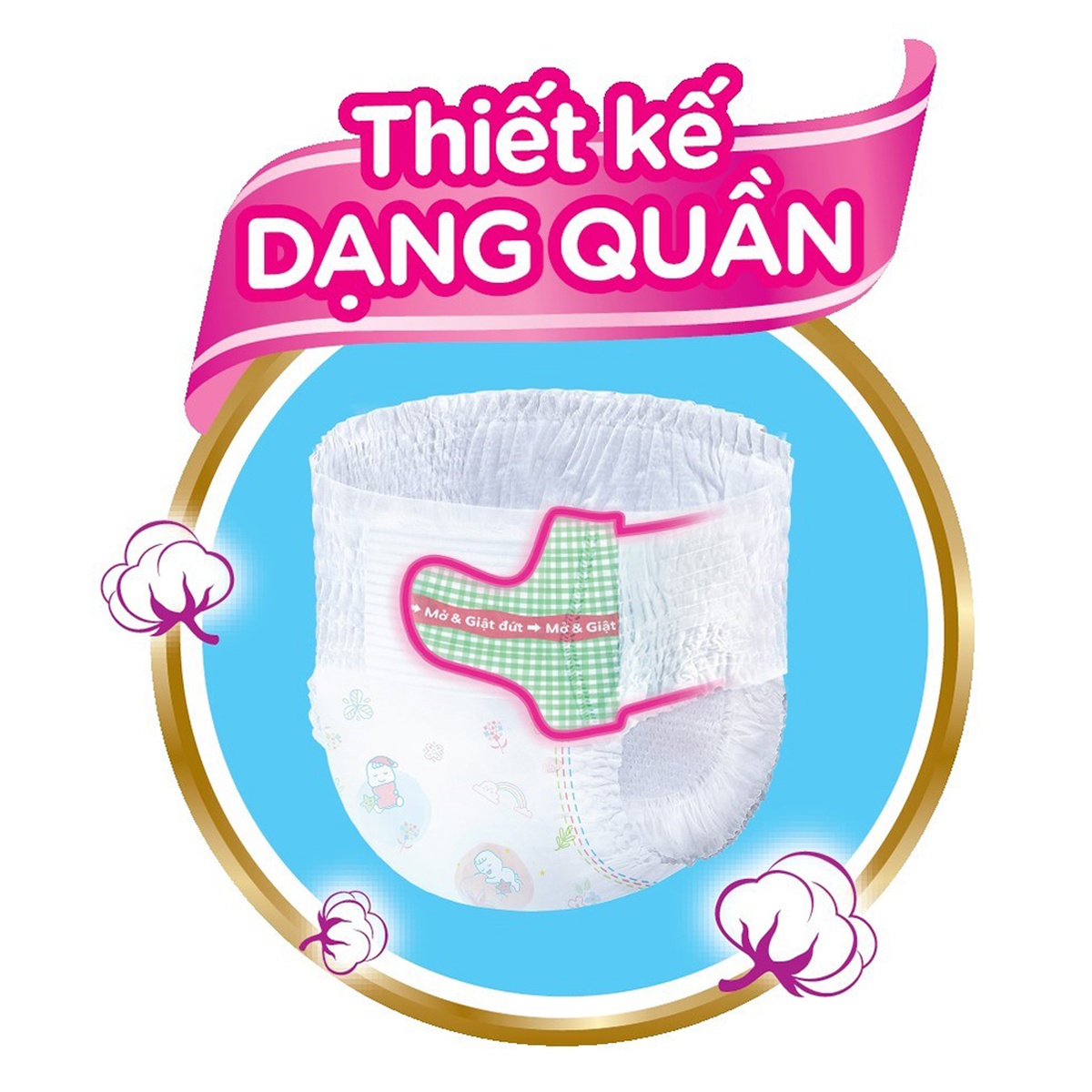 Bỉm - tã quần mở một bên Bobby size S-M 62 miếng (Cho bé từ 6-10kg) - mặt trái
