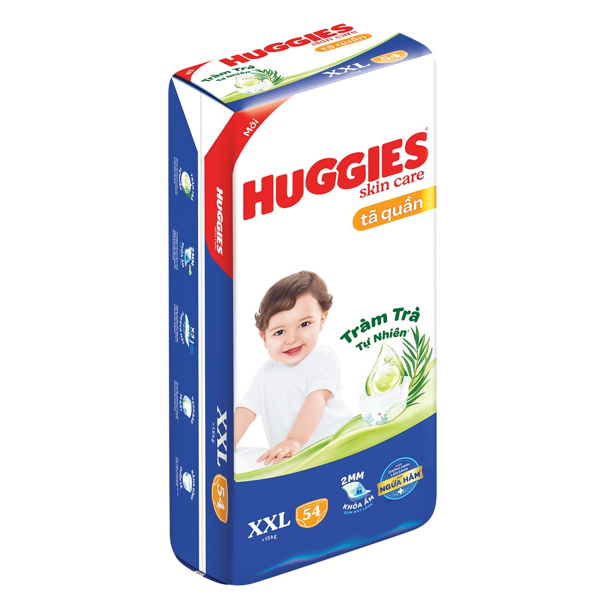 Bỉm - Tã quần Huggies tràm trà size XXL54 (cho bé 15-25kg) - mặt trái