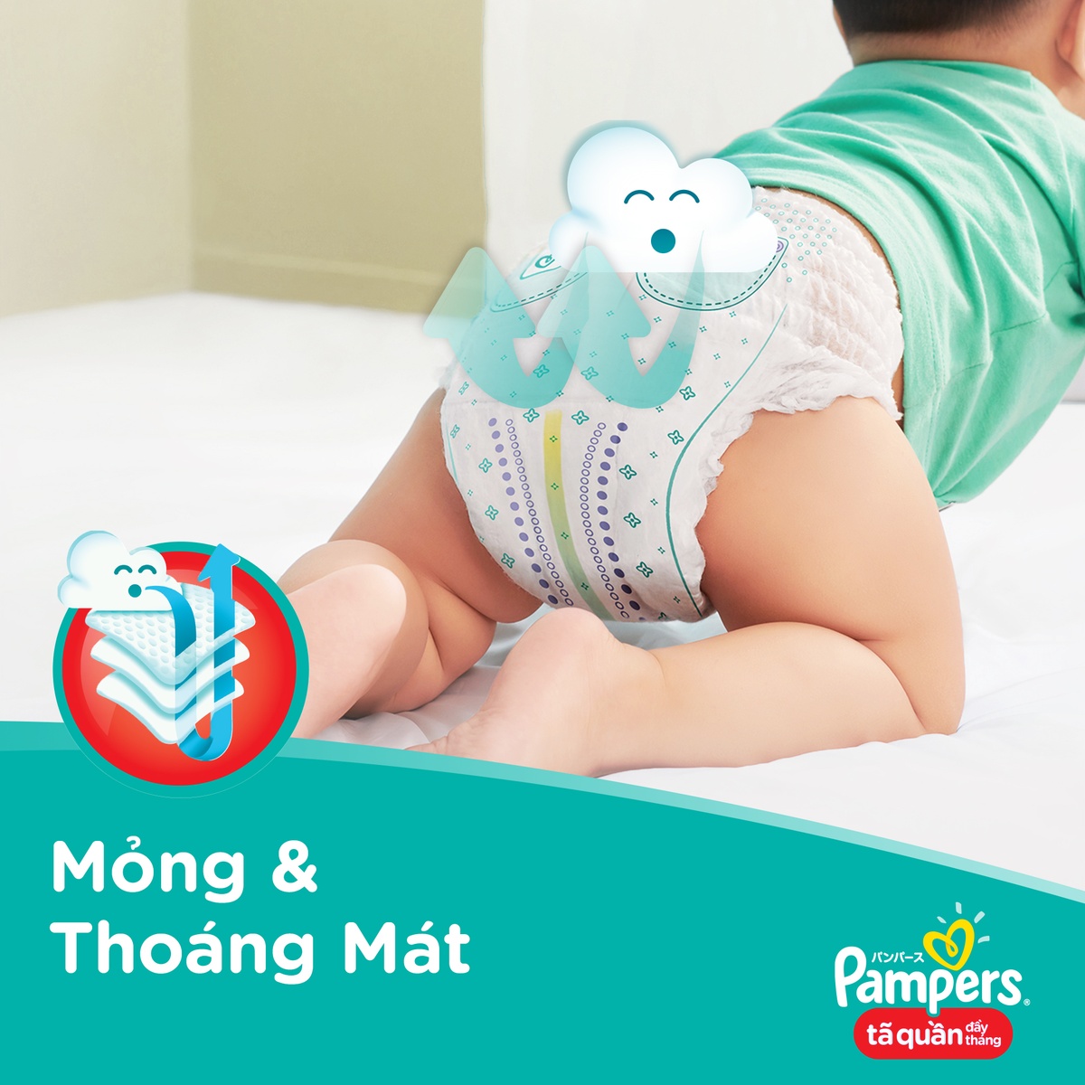 Bỉm - Tã quần Pampers Super Jumbo size L 68 miếng cho bé 9-14kg - hình 8