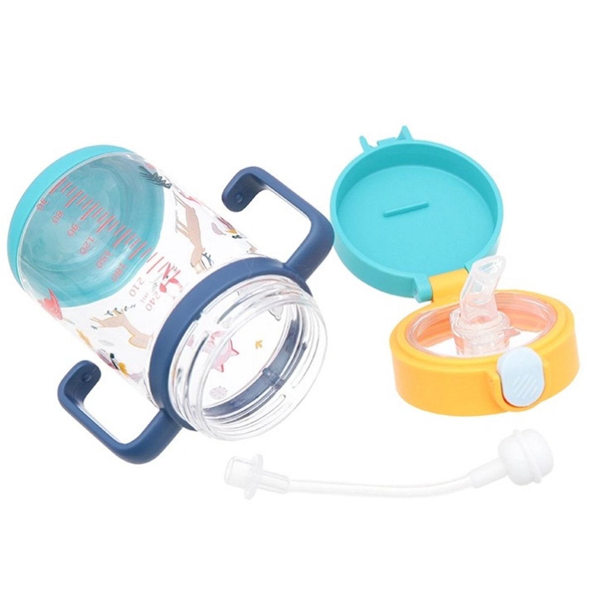 Bình tập uống có ống hút Galena GA-B01 - mặt sau