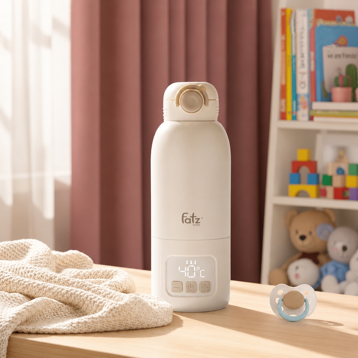 Bình đun và hâm nước pha sữa di động Fatzbaby Mini Smart 20 Plus FB3830BN - mặt trái
