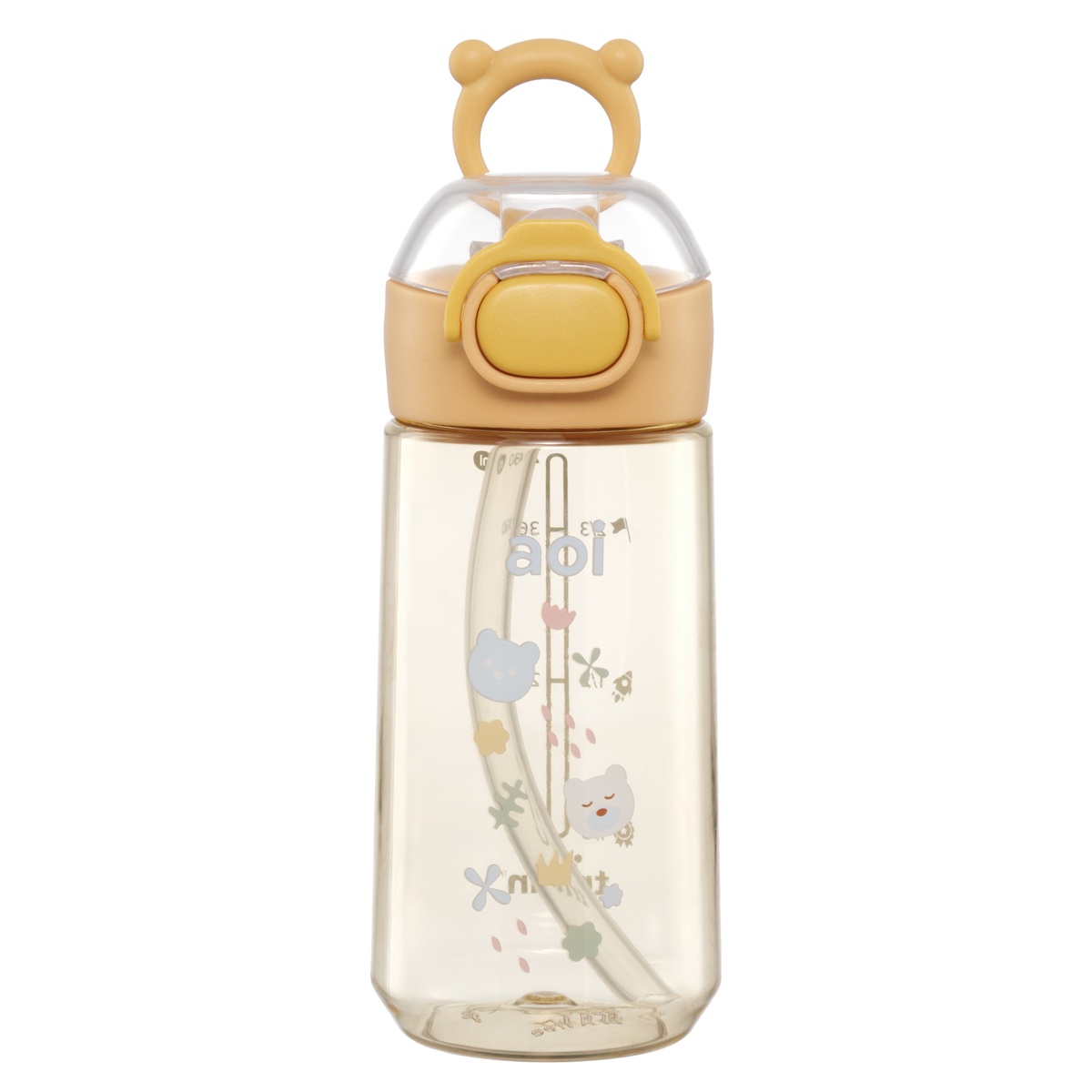 Bình nước trẻ em tritan Aoi Buddy gấu 480ml - mặt phải