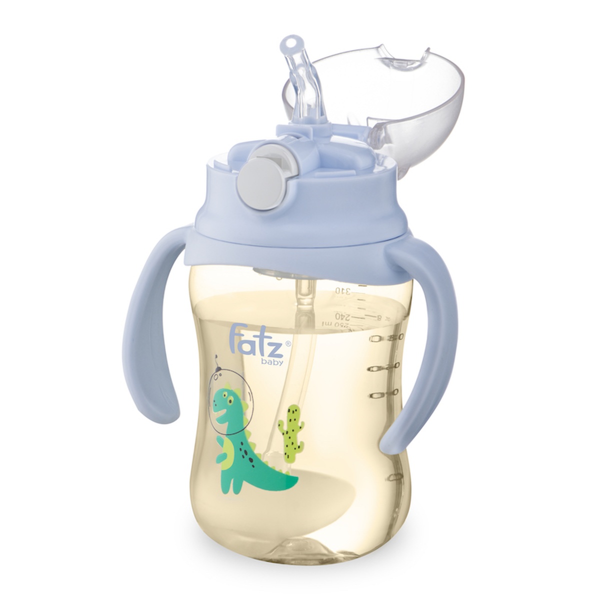 Bình nước Tritan 360 độ 250ml  Fatzbaby  (Màu ngẫu nhiên) - mặt trái