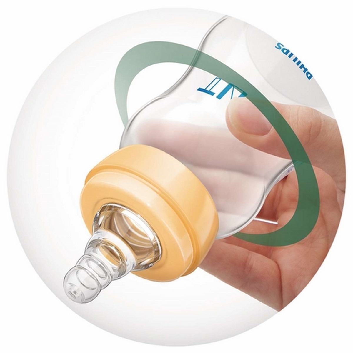 Bình sữa Avent cổ hẹp 240ml SCF971/17 - mặt phải