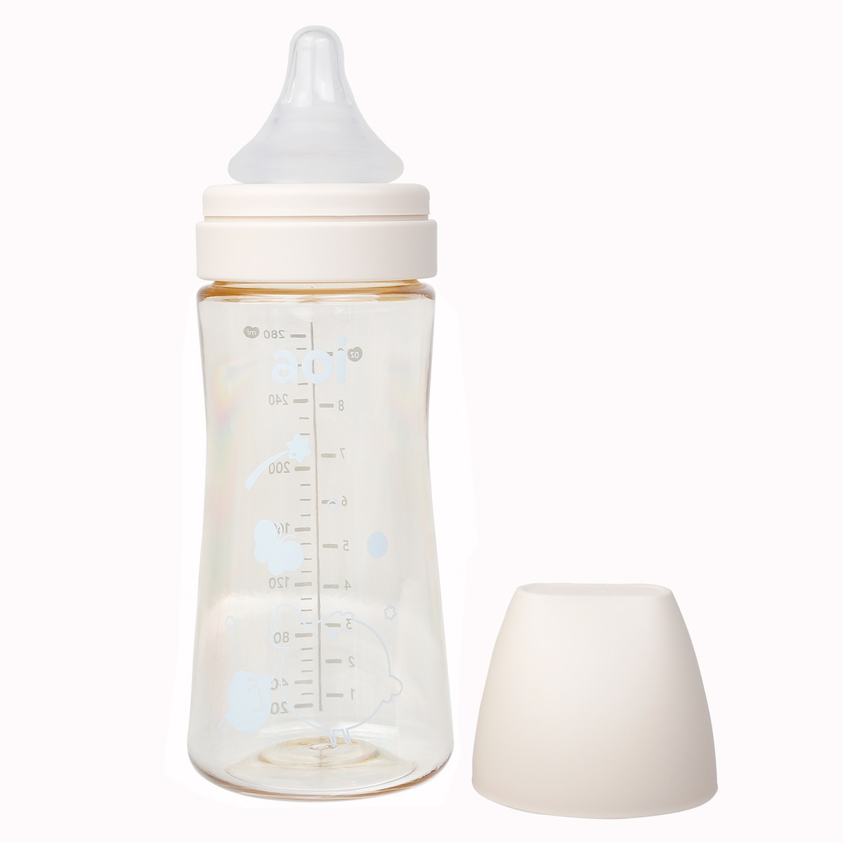 Bình sữa Aoi Flow 280ml PPSU (Màu ngẫu nhiên) - mặt trái