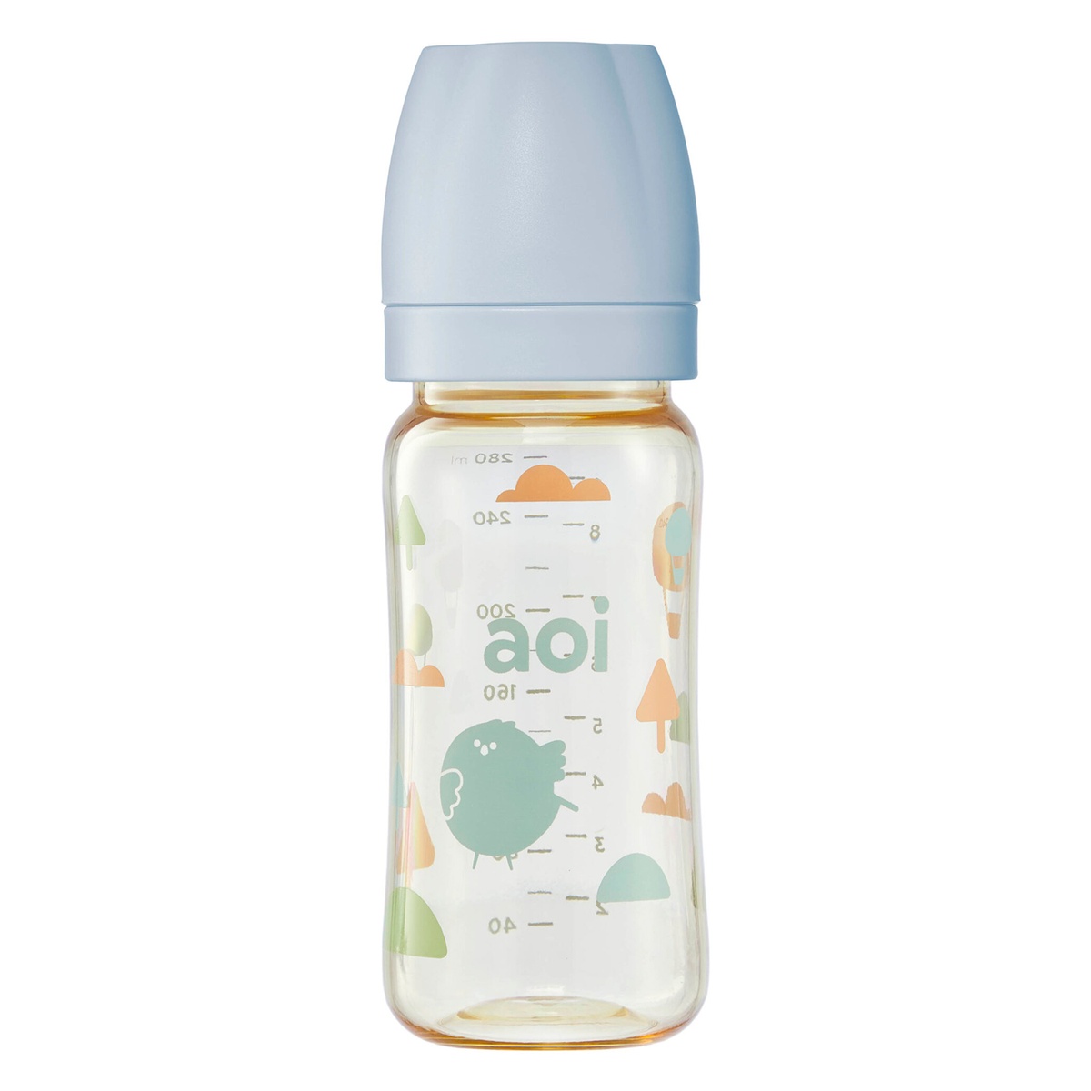 Bình sữa Aoi PPSU Flora 280ml - mặt trái
