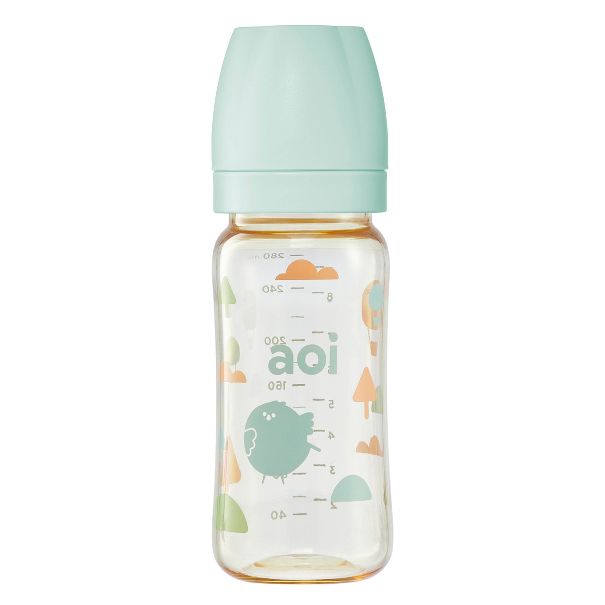Bình sữa Aoi PPSU Flora 280ml - mặt phải