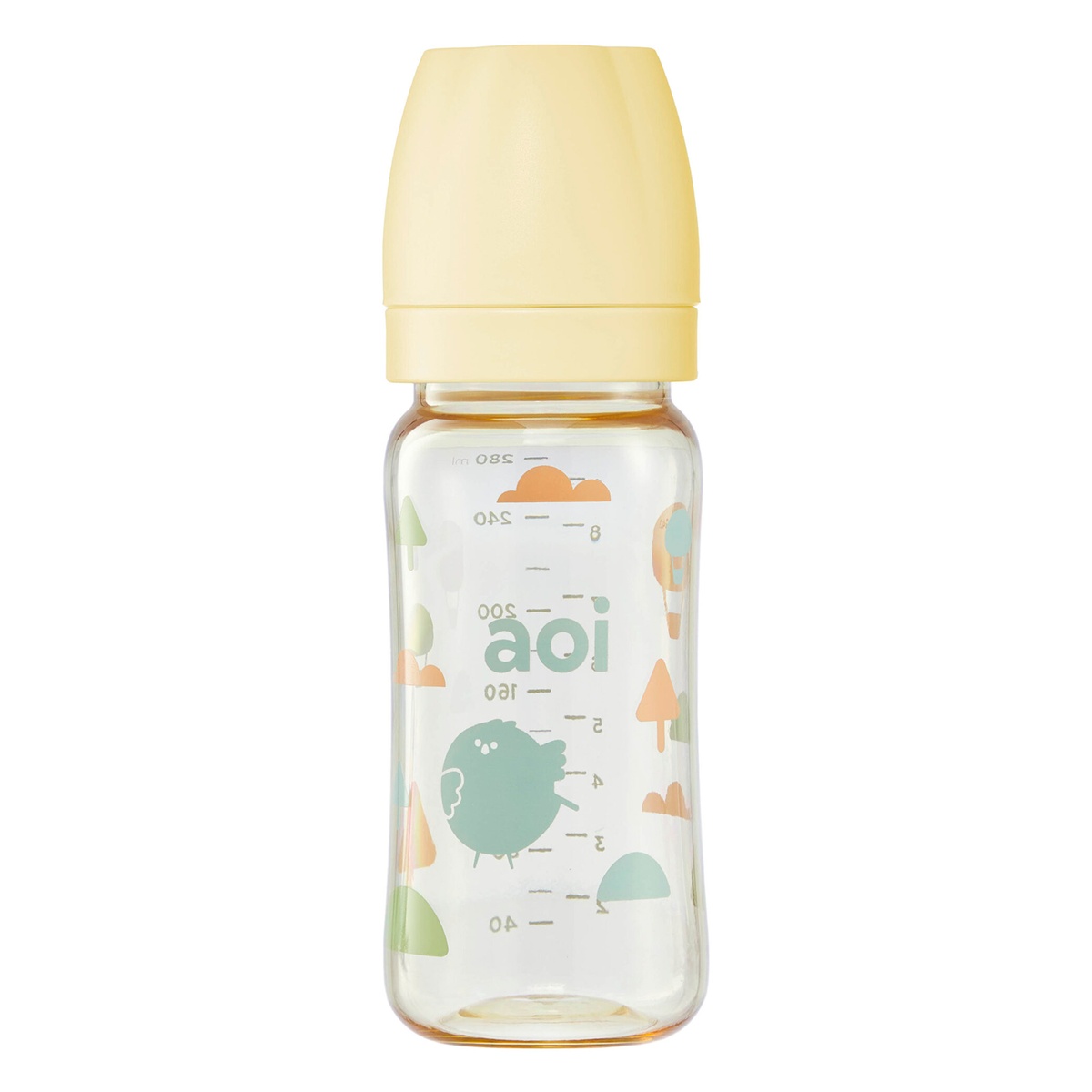 Bình sữa Aoi PPSU Flora 280ml - góc nghiêng