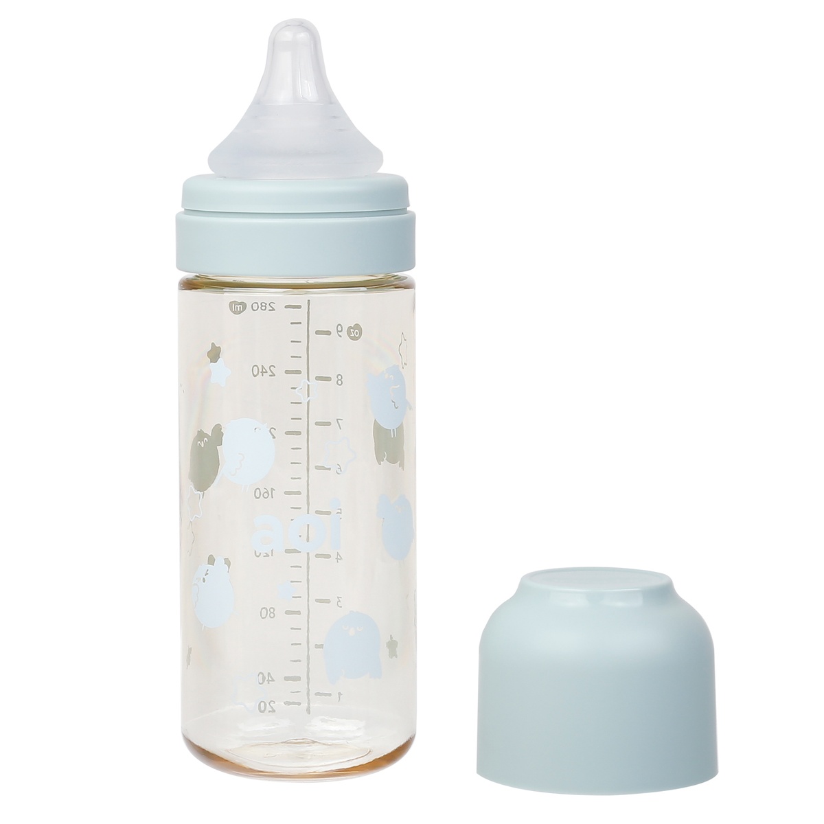 Bình sữa Aoi Space 280ml PPSU (Màu ngẫu nhiên) - mặt trái