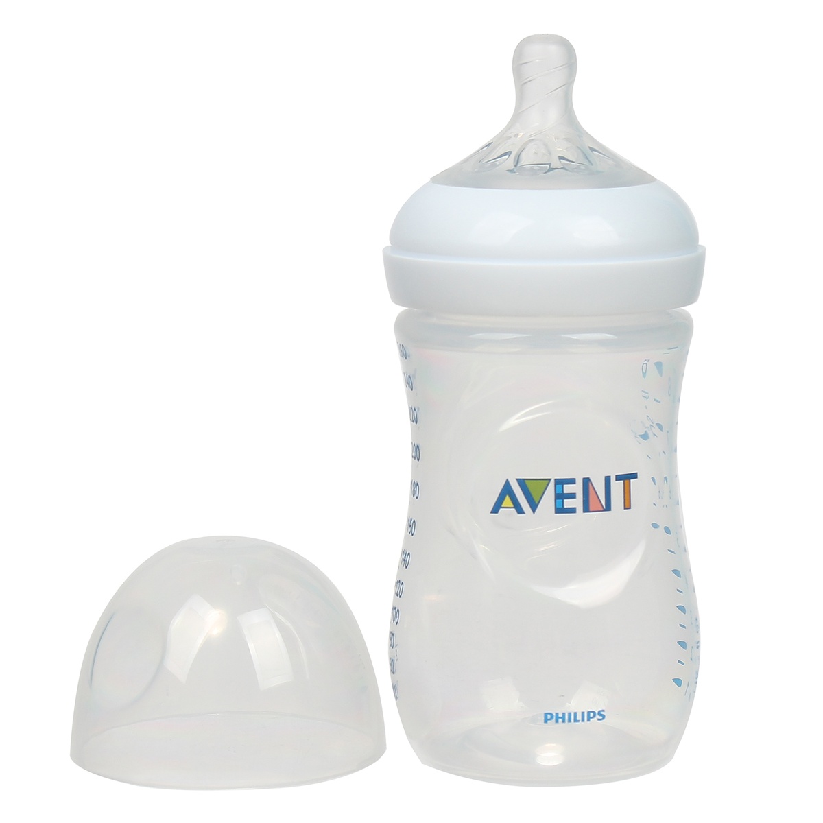 Bình sữa Avent 260ml (1 - 6 tháng) - mặt trái