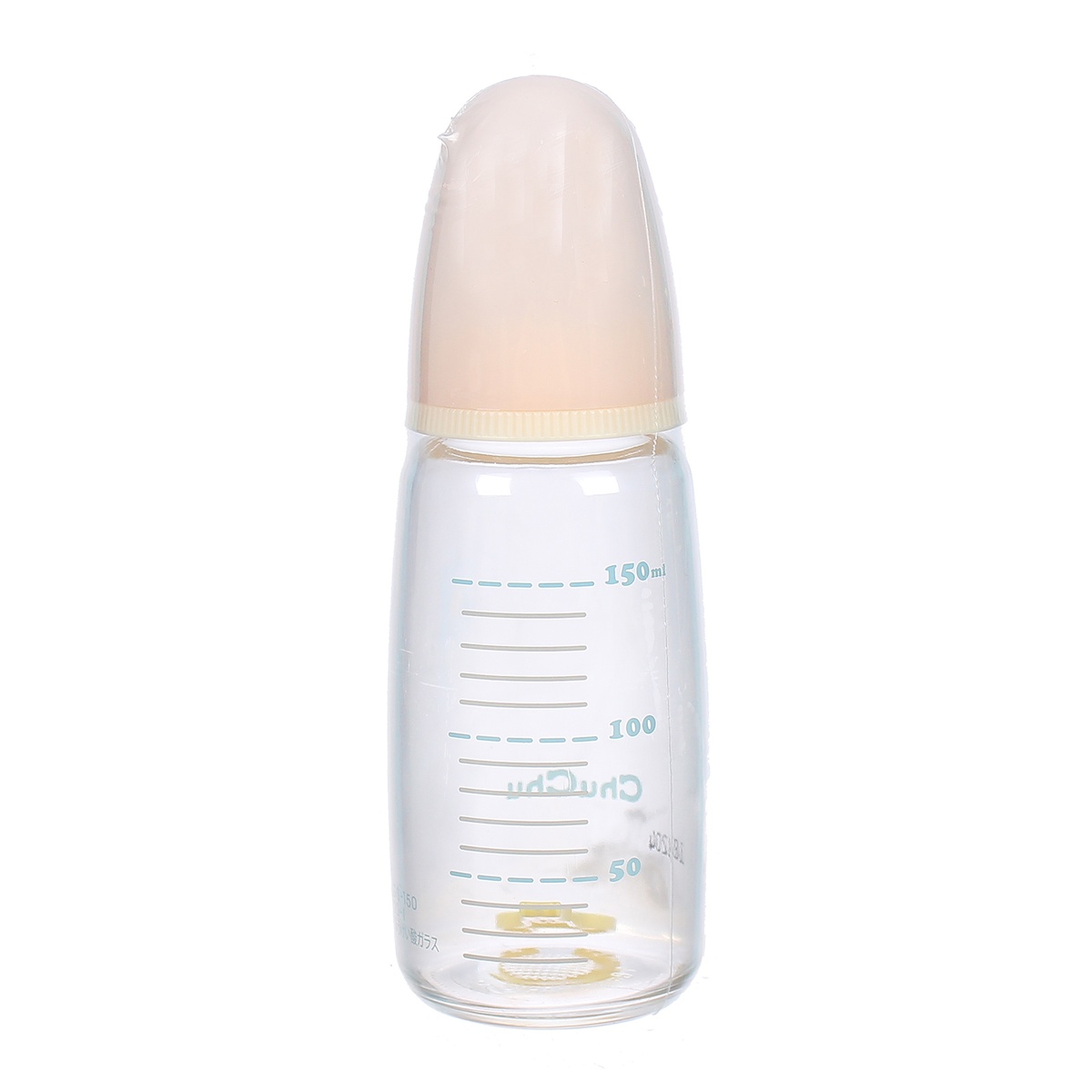 Bình sữa thủy tinh Chuchu 150ml có núm silicone số 1 Nhật Bản - mặt phải