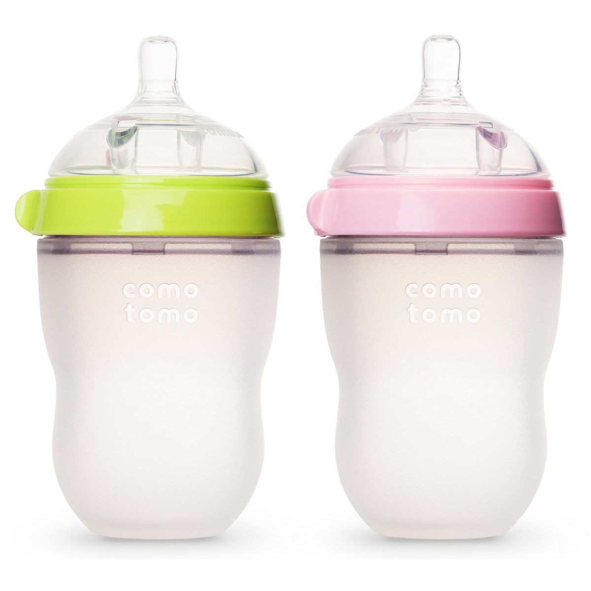 Bình sữa Comotomo 250ml (xanh) siêu mềm - mặt trái