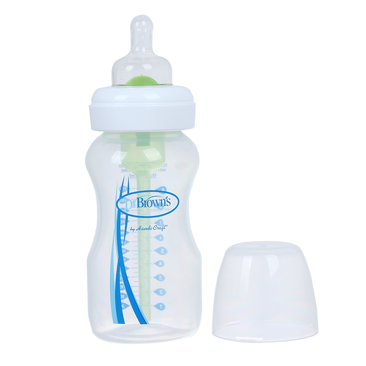 Bình sữa Dr Brown's Option cổ rộng 0719 270ml  - mặt trái