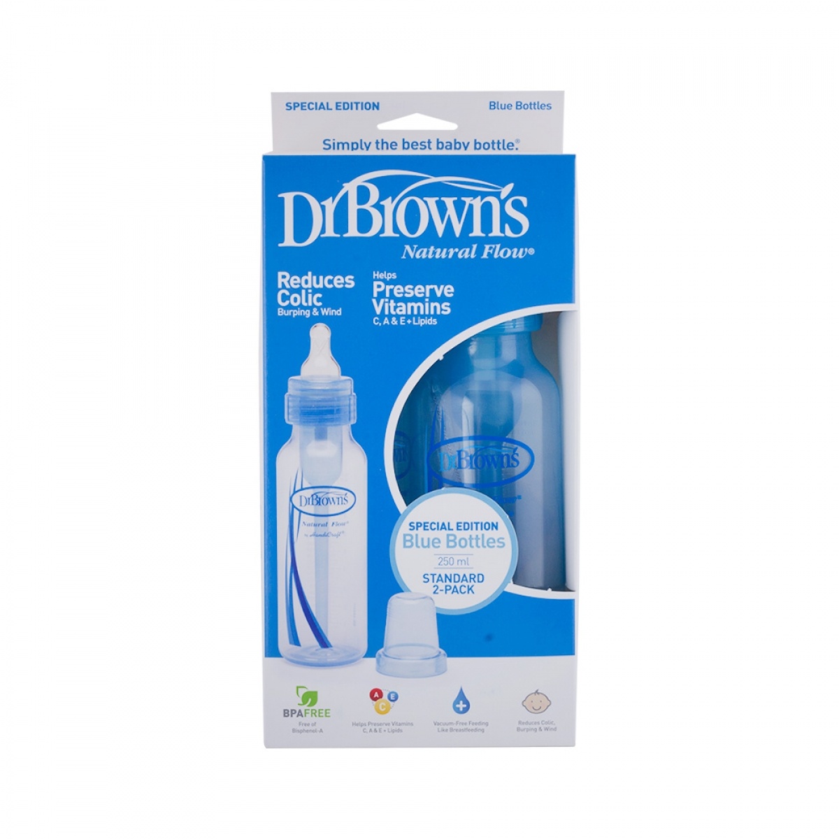 Bộ 2 bình sữa Dr. Brown's 250ml - mặt phải
