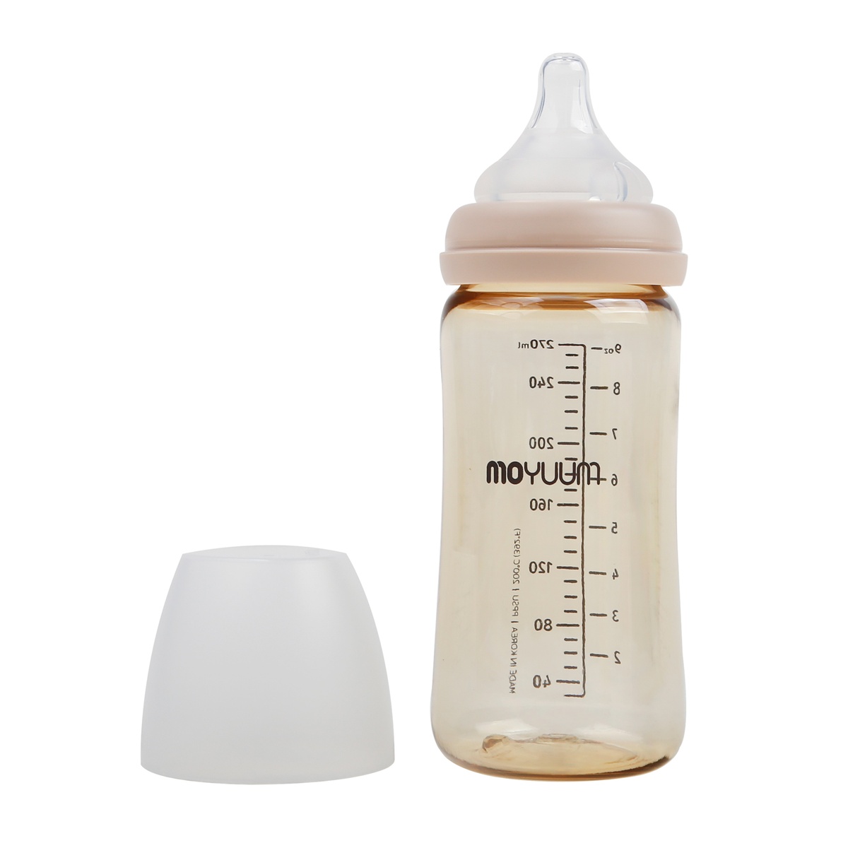 Bình sữa Moyuum 270ml chính hãng cho bé - mặt trái