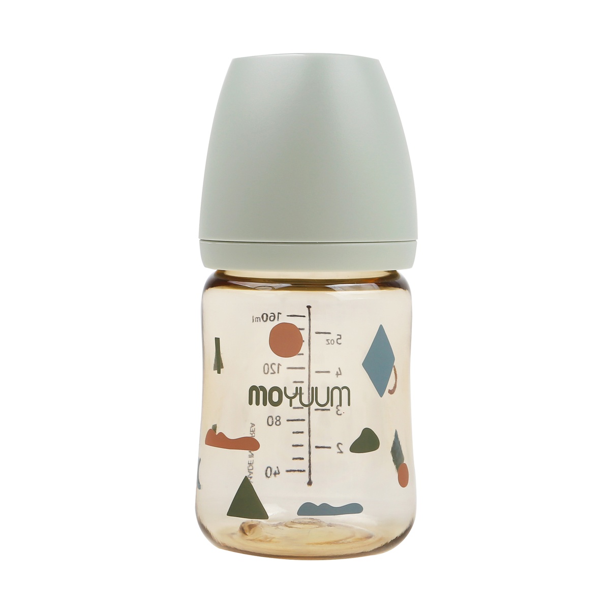 Bình sữa Moyuum mây xanh 170ml - mặt trái