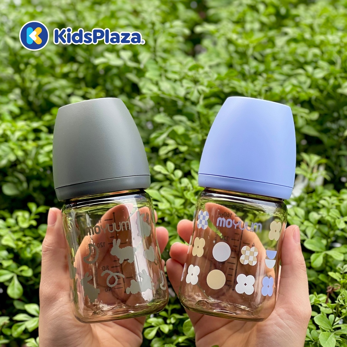 Bình sữa Moyuum màu xám in hình thỏ Rabbit 170ml - hình 7