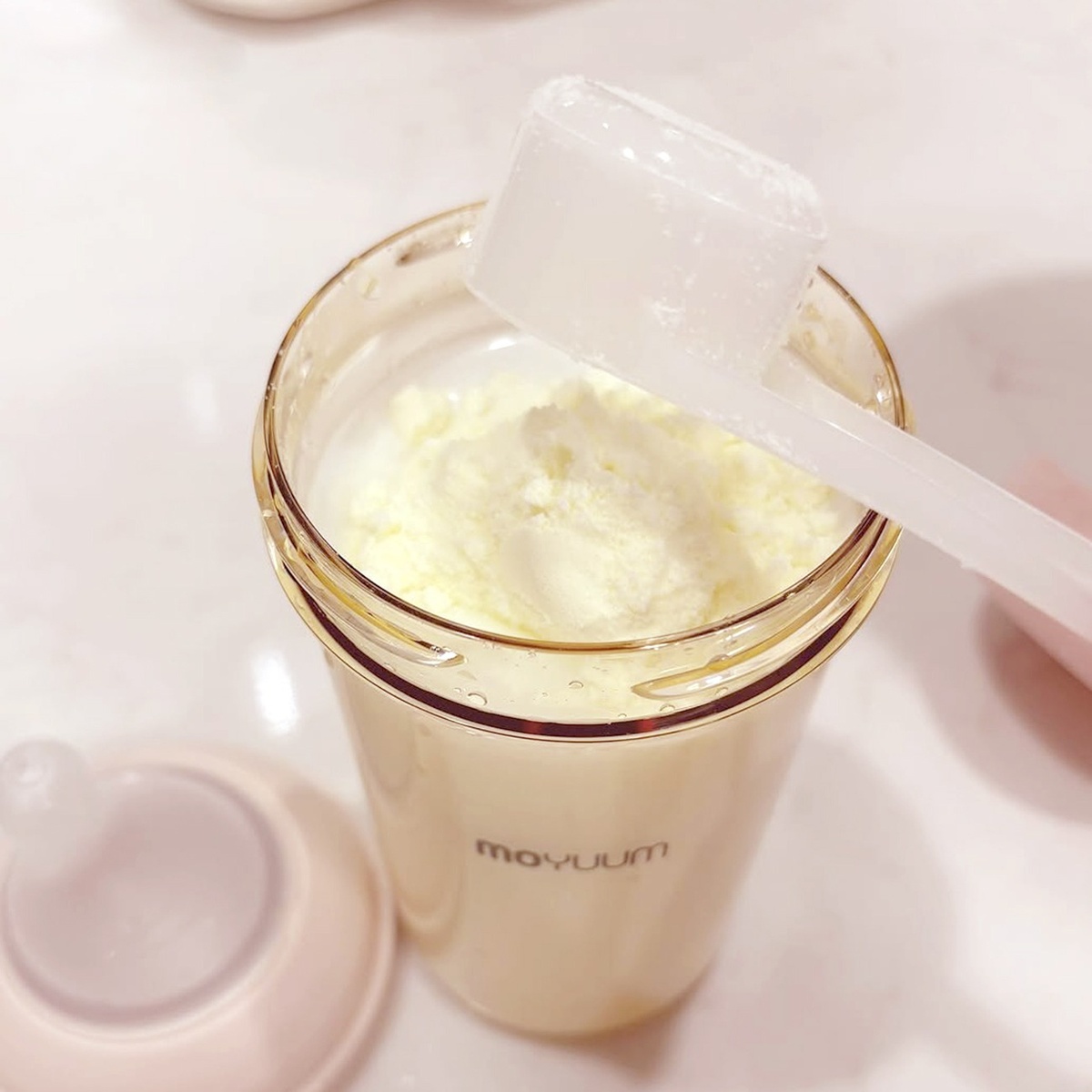 Bình sữa Moyuum Mov.aa cổ rộng thế hệ mới Basic 160ml - mặt sau