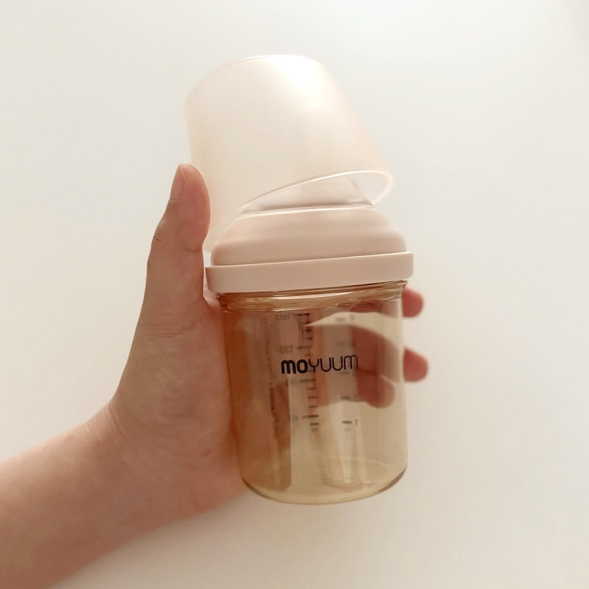 Bình sữa Moyuum Mov.aa cổ rộng thế hệ mới Basic 160ml - góc nghiêng